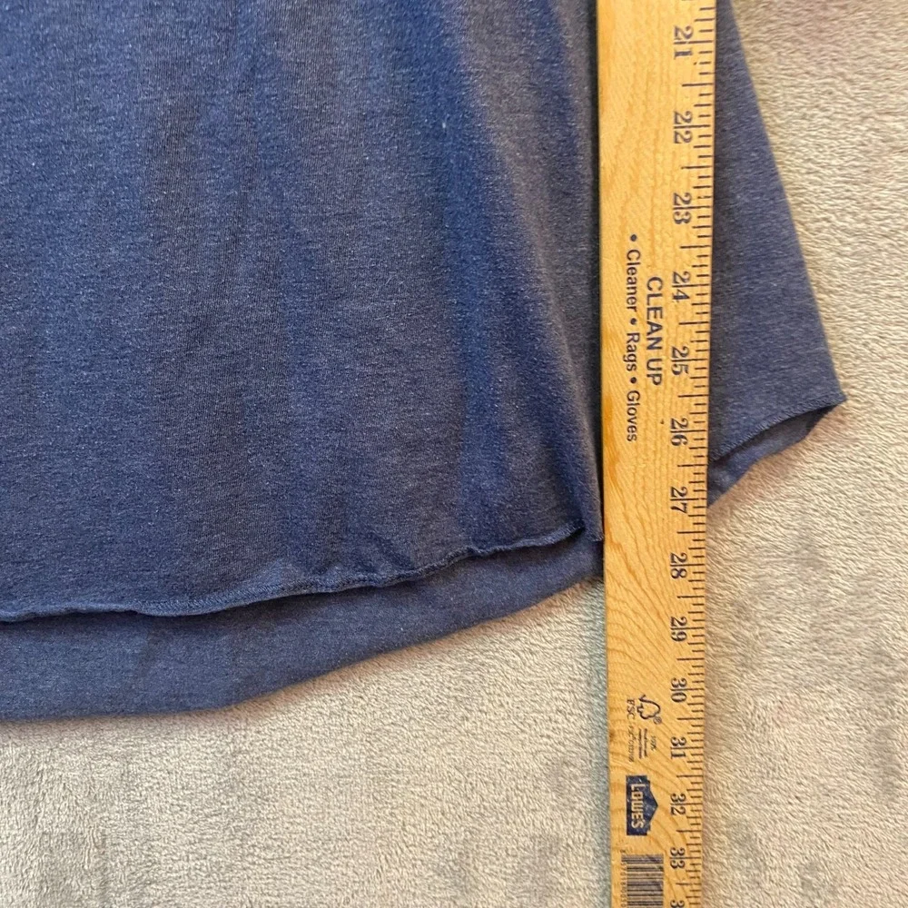 Tultex Styx T-Shirt L Blue Renegade 2018 Tour Raglan 3/4 Sleeve